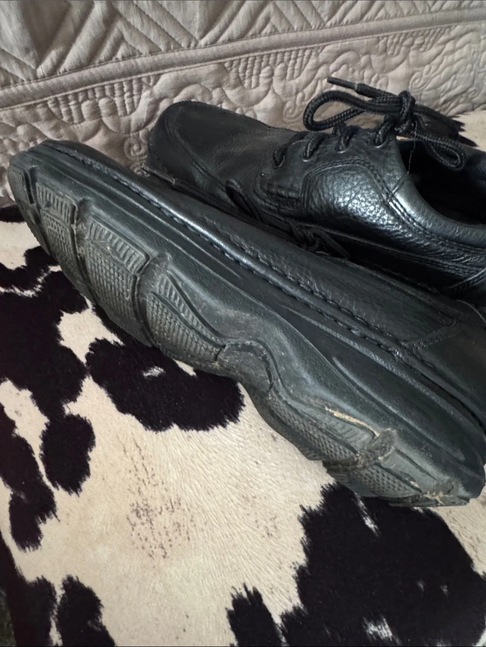 Nunn Bush Black Leather Lace-Up Derbys